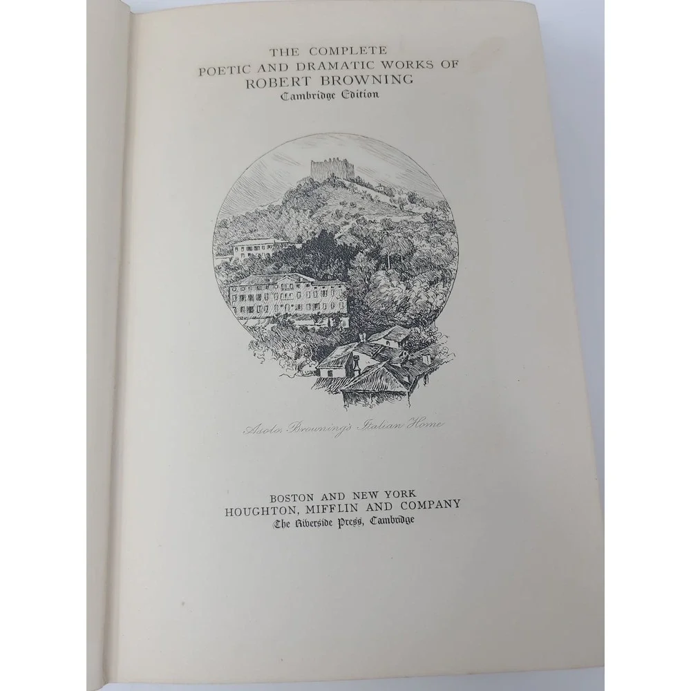 1895 - Browning's Complete Poetical Works - Cambridge Edition - Robert Browning